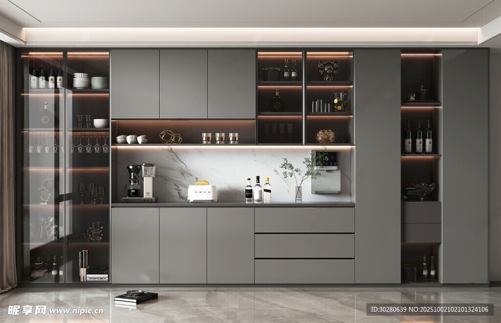 酒柜 餐边柜 玻璃柜 装饰柜 