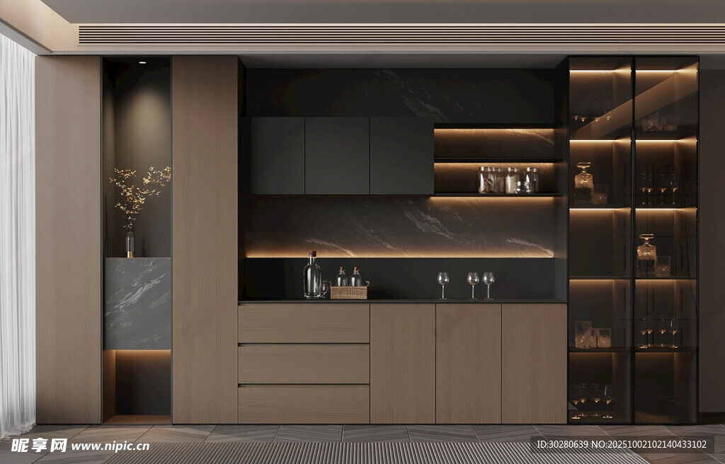 酒柜 餐边柜 玻璃柜 装饰柜 