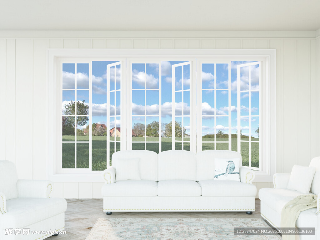 简约明亮的现代客厅空间