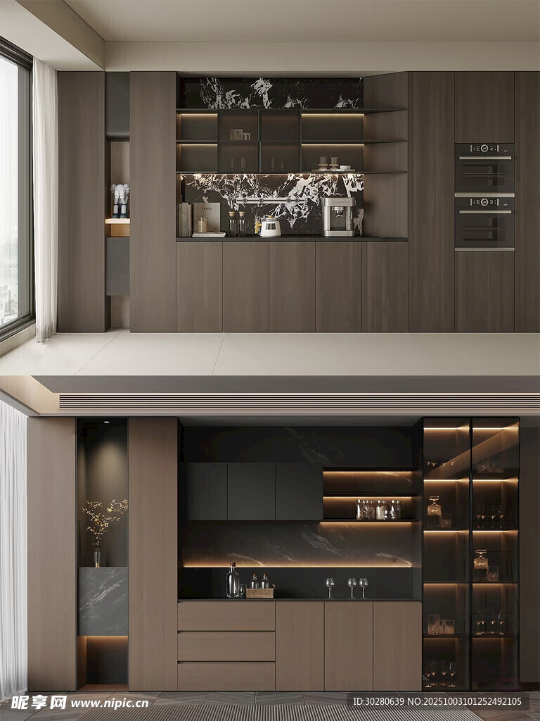 酒柜 餐边柜 玻璃柜 装饰柜 