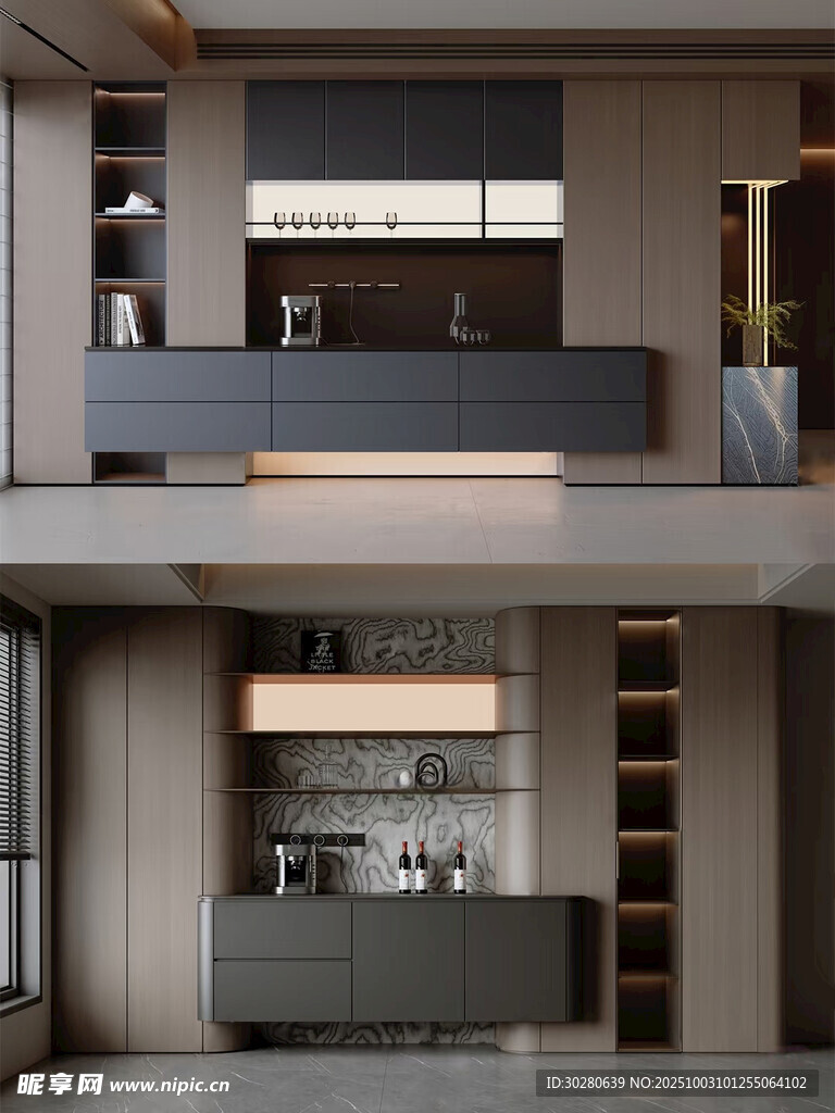 酒柜 餐边柜 玻璃柜 装饰柜 