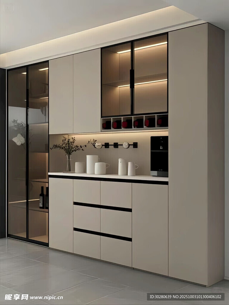 酒柜 餐边柜 玻璃柜 装饰柜 