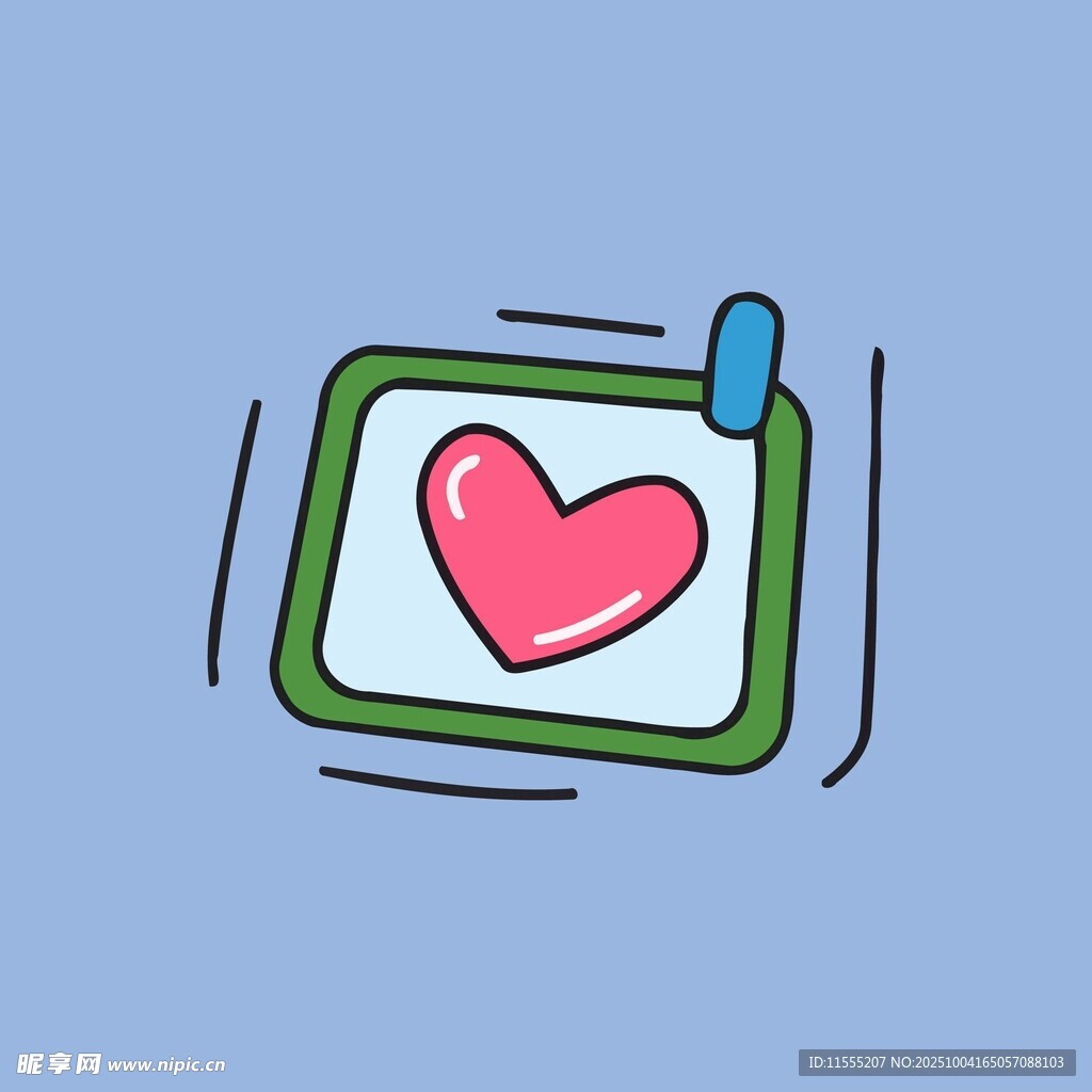 爱心照片插画