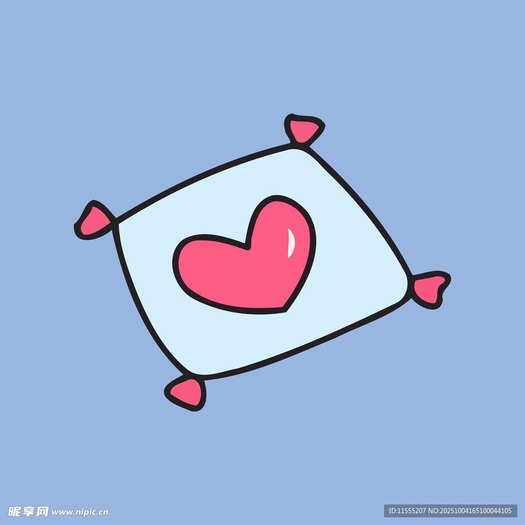 爱心图案的可爱小枕头