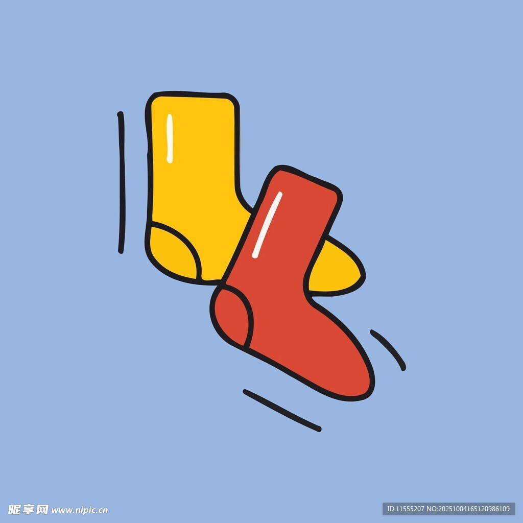 红黄袜子动态插画