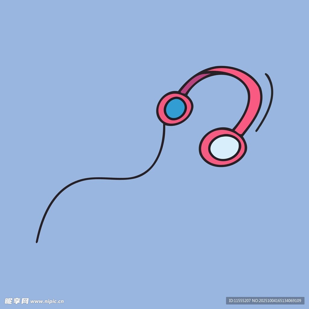 简约风格耳机插画
