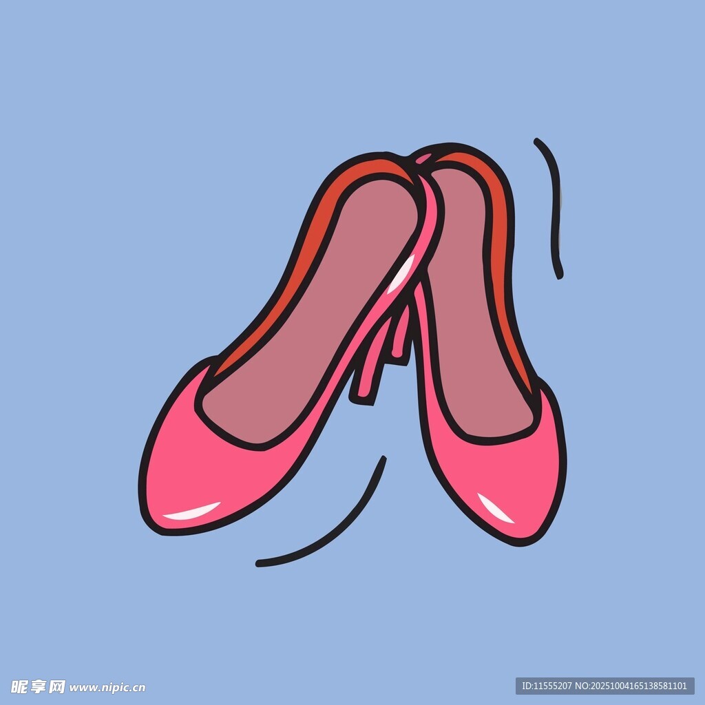 粉色高跟鞋腾空飞舞