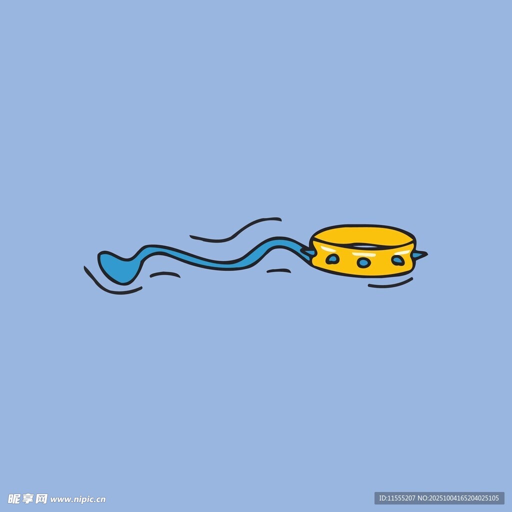 黄色飞碟拖着蓝色尾迹