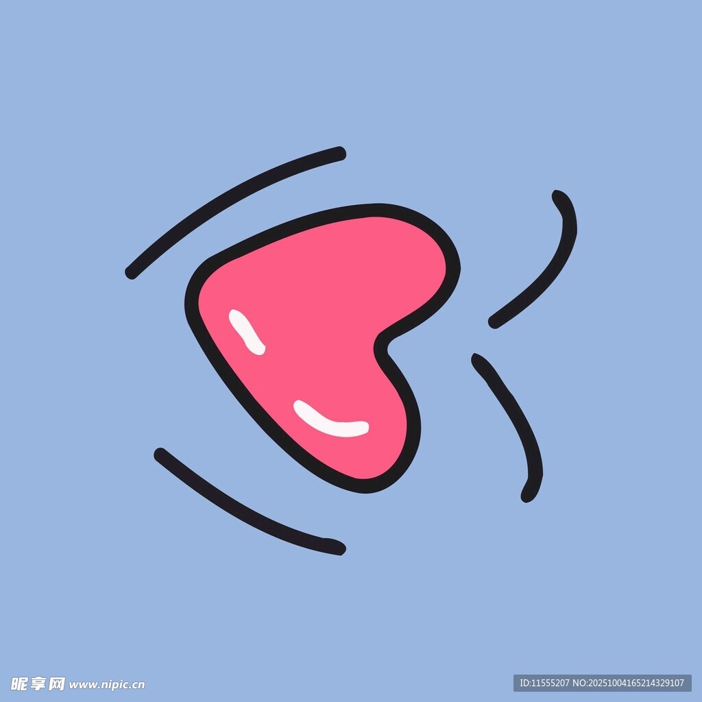 爱心红心手绘矢量图形