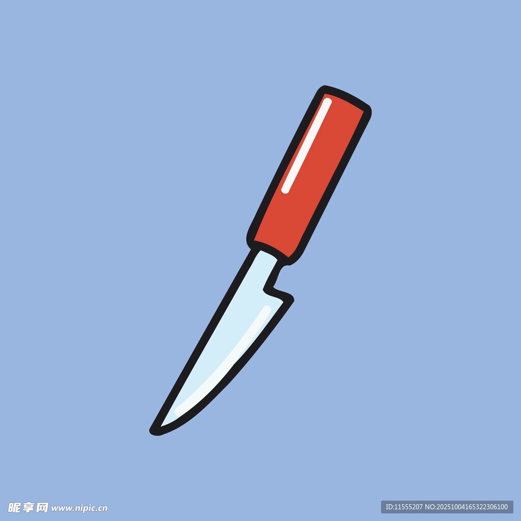 红色手柄锋利小刀