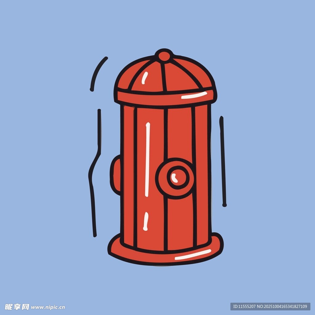 红色卡通消防栓形象