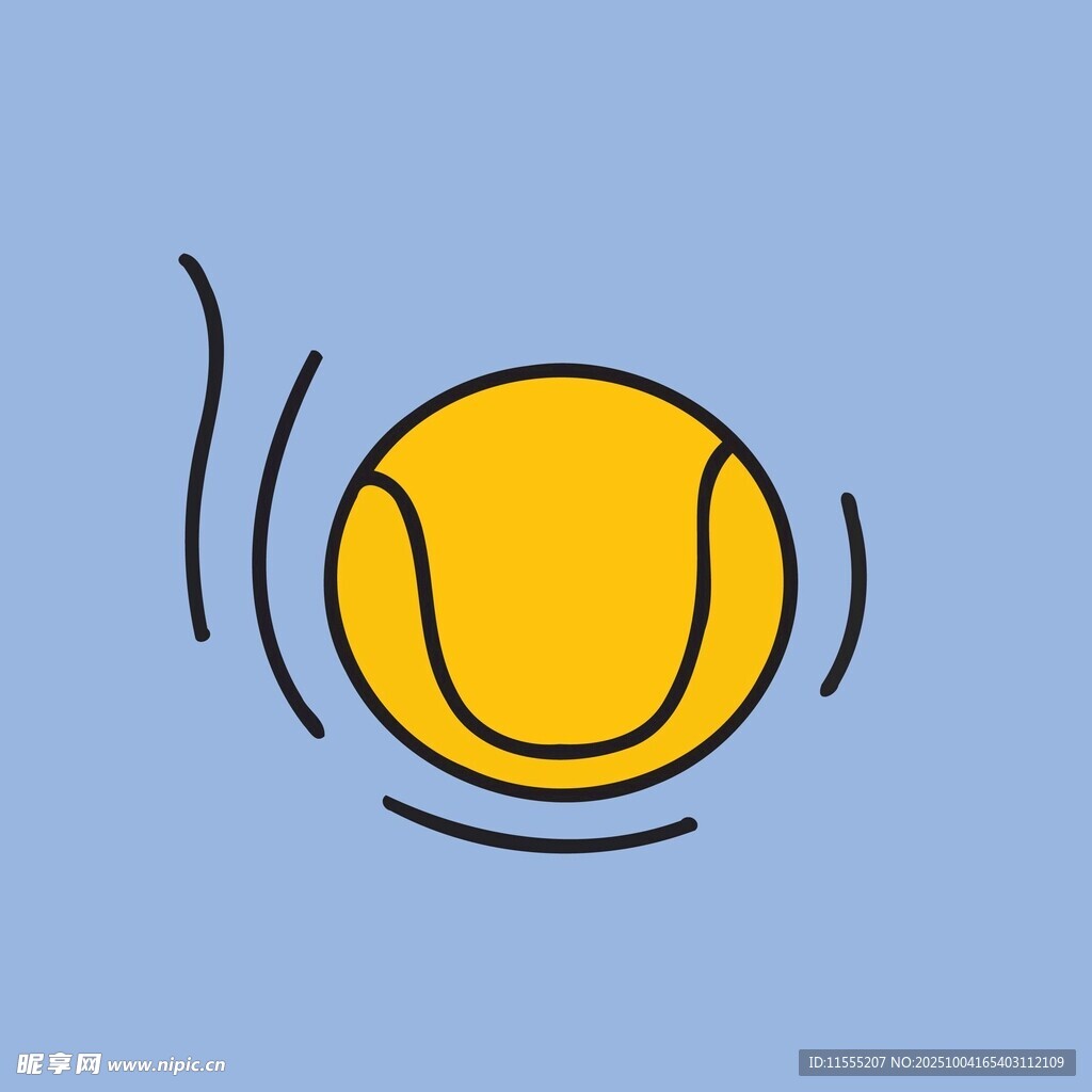 简约风格网球图标设计