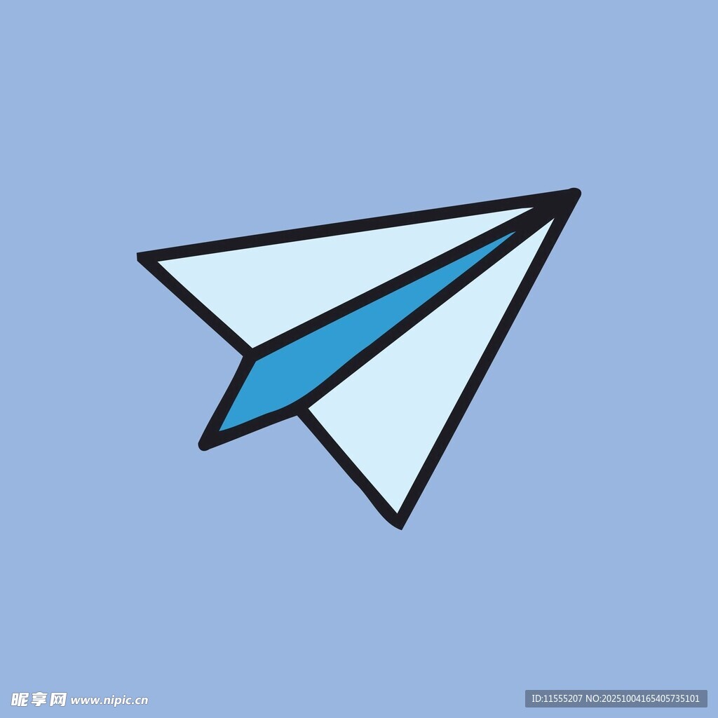 简约纸飞机图标设计