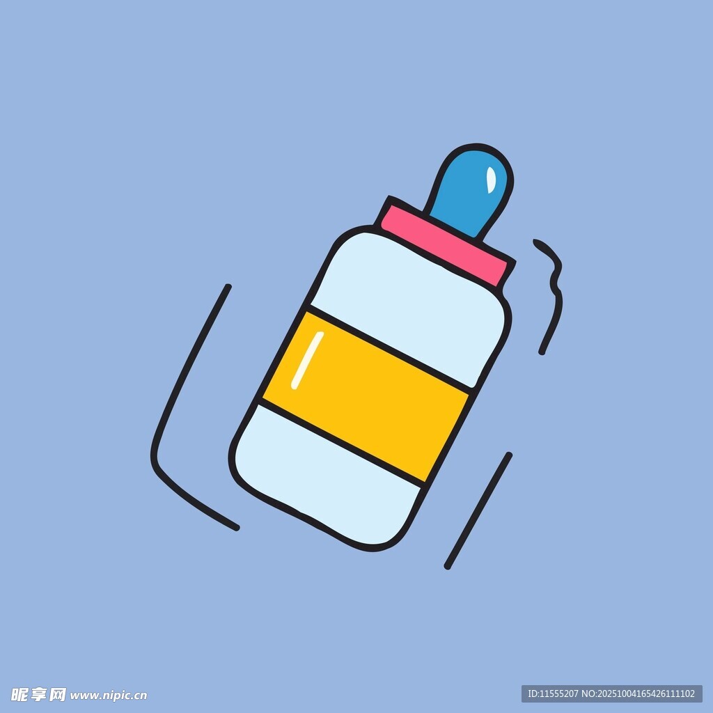 卡通风格的滴液瓶形象