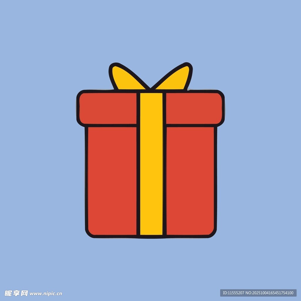 红色礼品盒图标