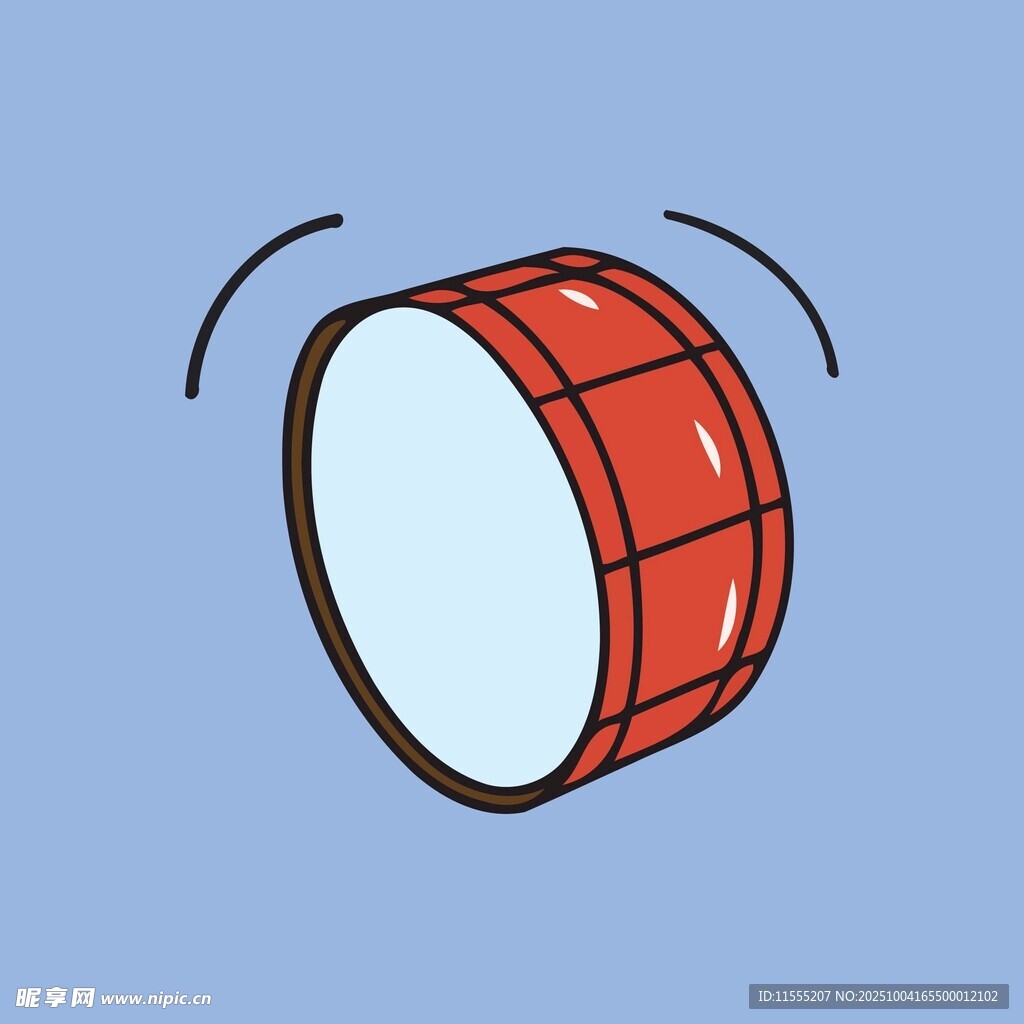 红色小鼓动态插画