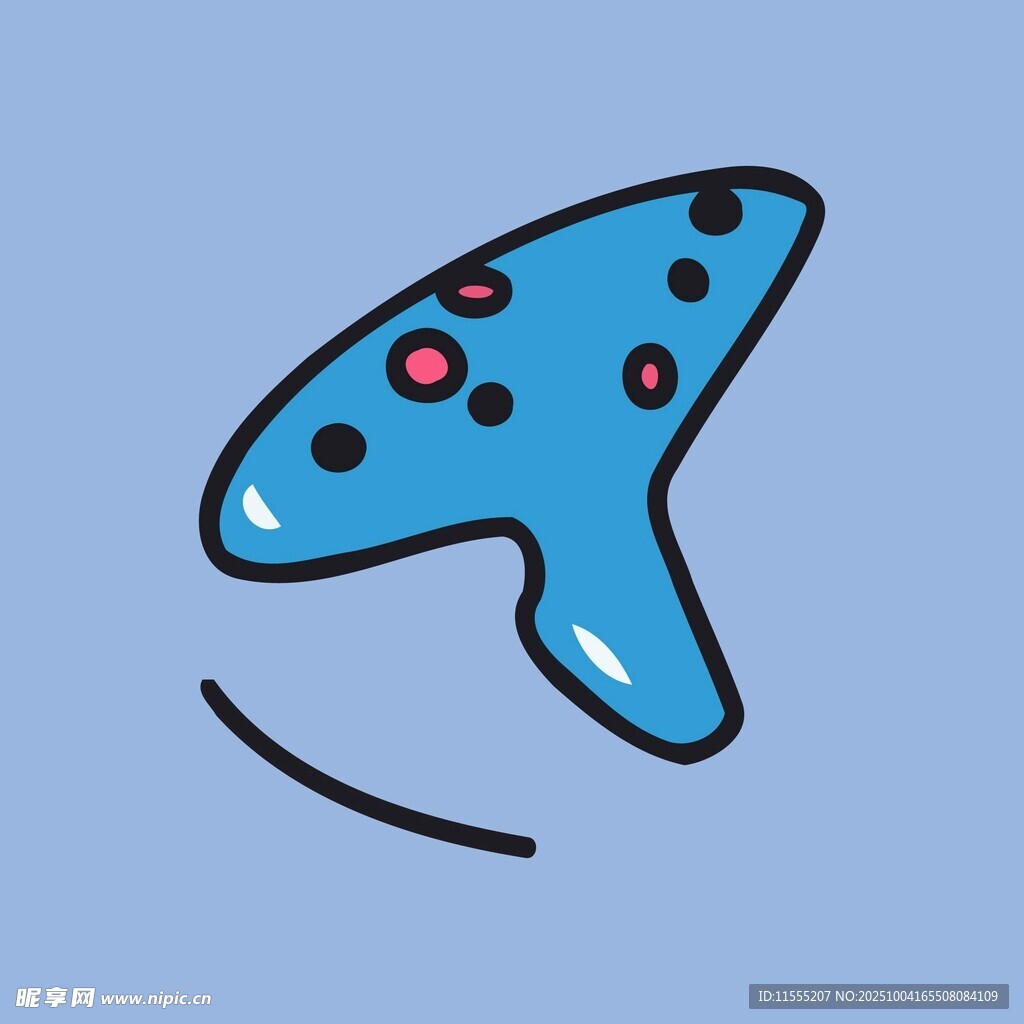 蓝色斑点卡通飞碟