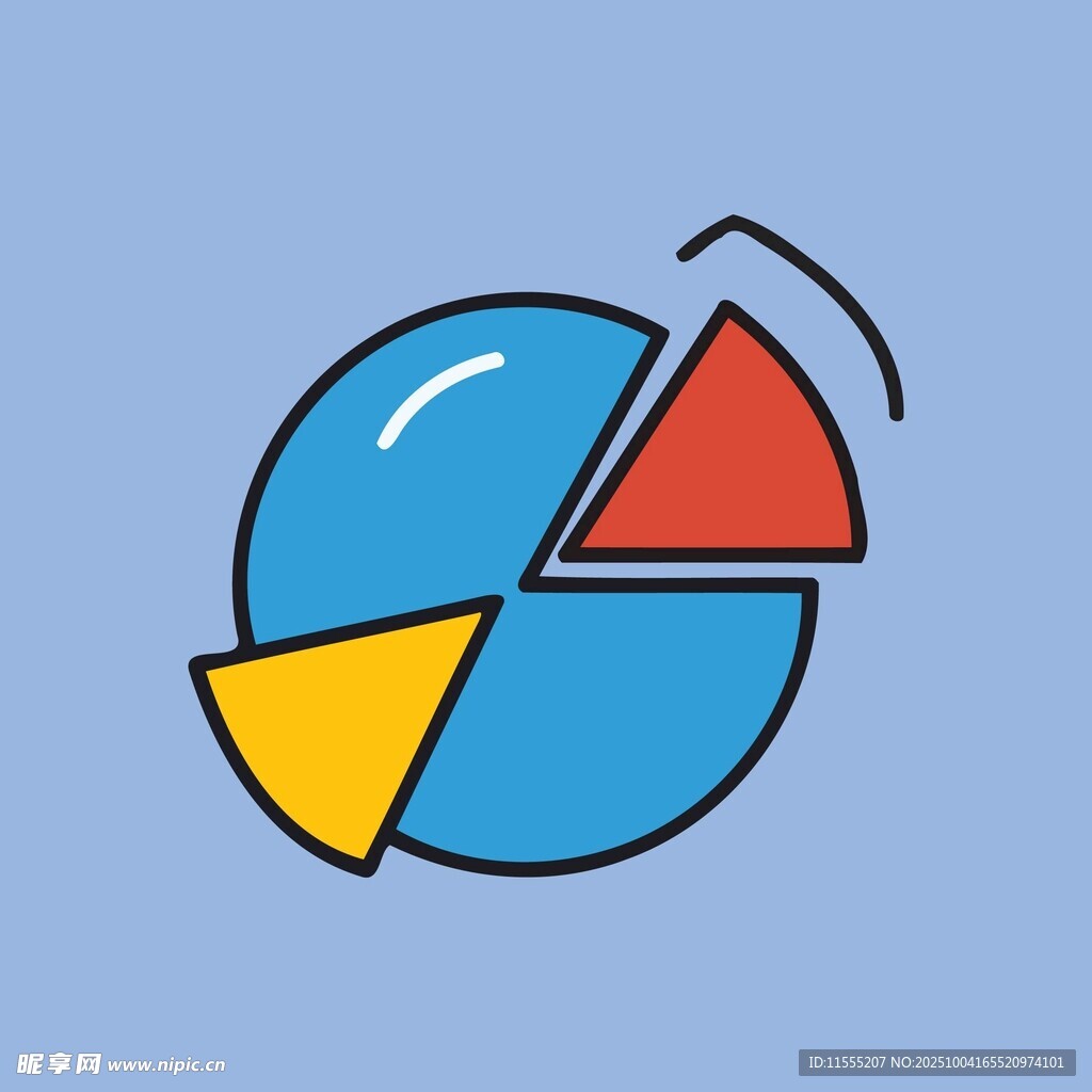 彩色扇形统计图示例