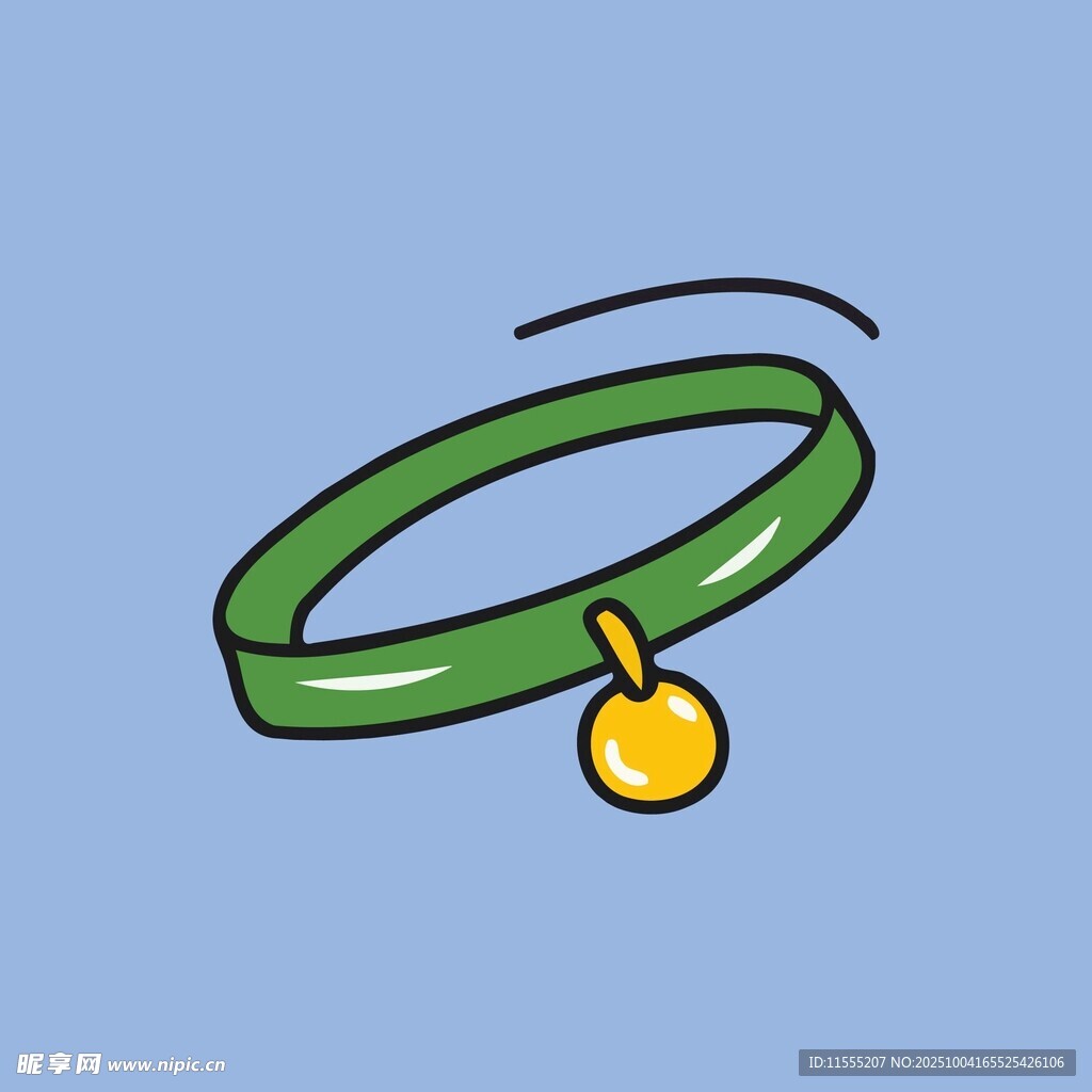 绿色宠物项圈带金色吊饰