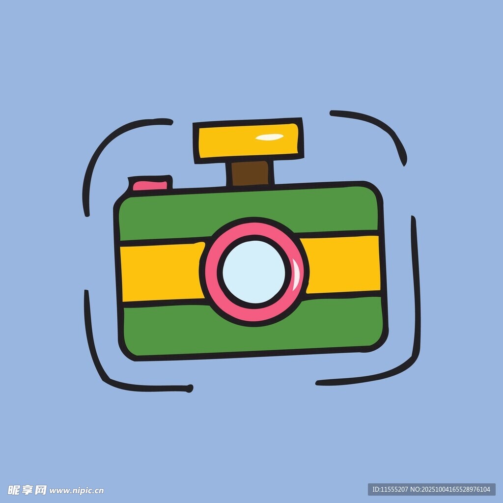复古风格相机插画