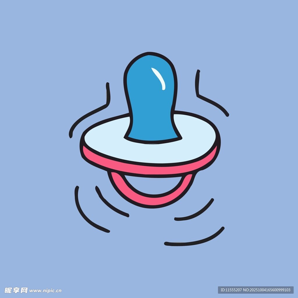 可爱卡通婴儿奶嘴插画