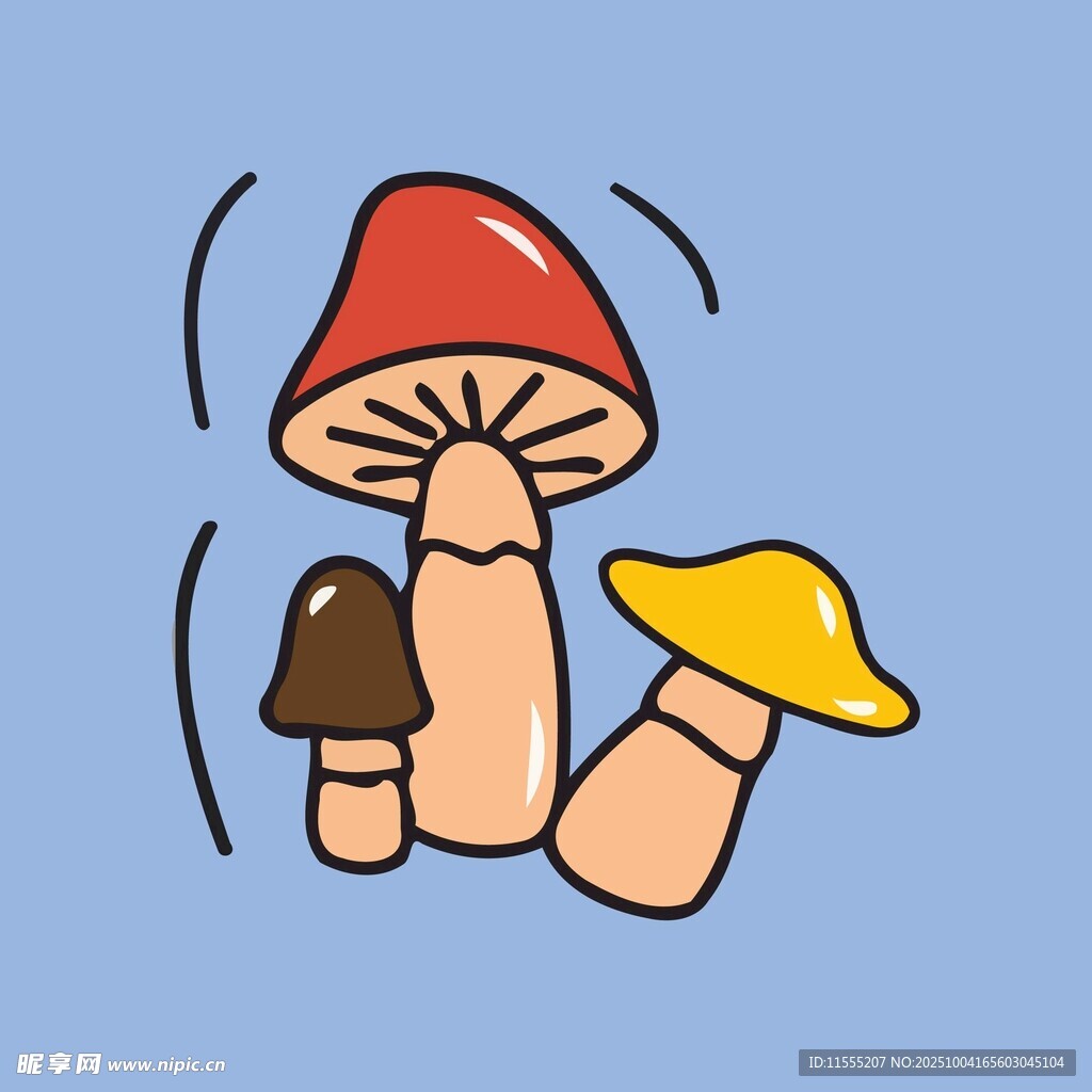 卡通蘑菇插画
