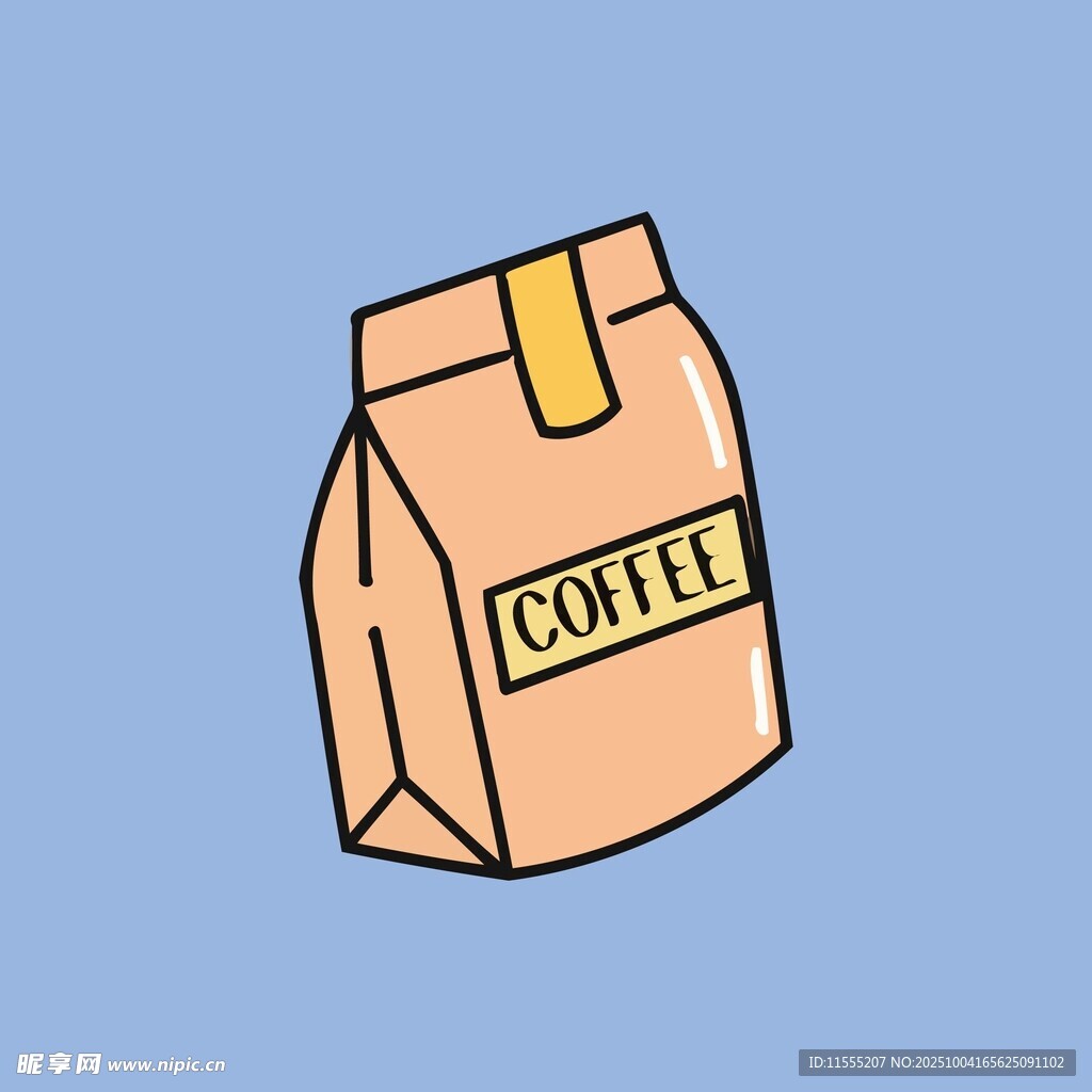 卡通风格咖啡包装袋