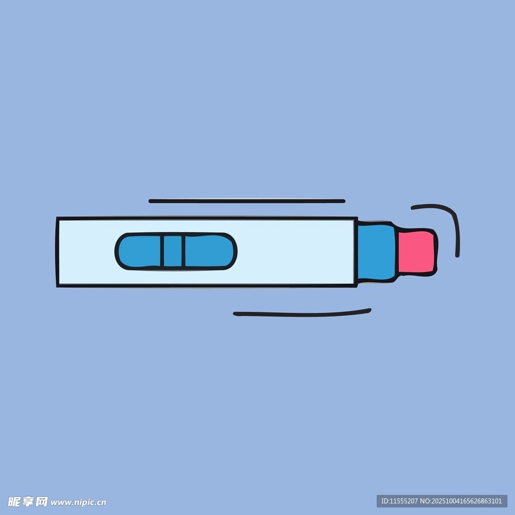 简约风验孕棒插画