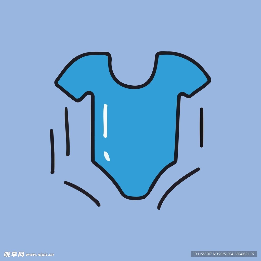 蓝色婴儿连体衣图标