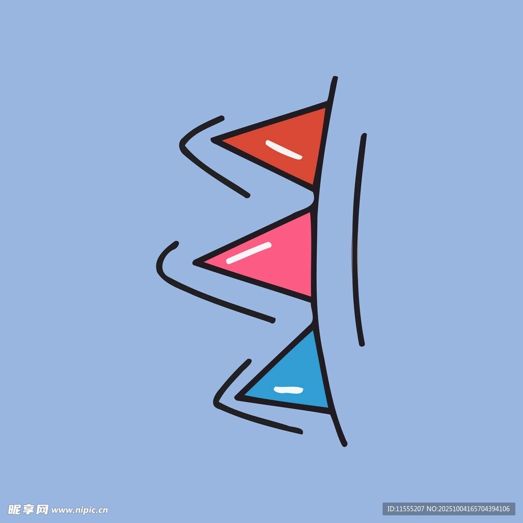 彩色三角旗装饰图案