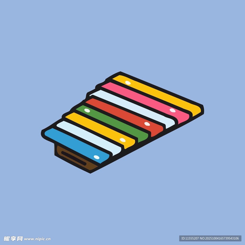 彩色条纹排列的物品