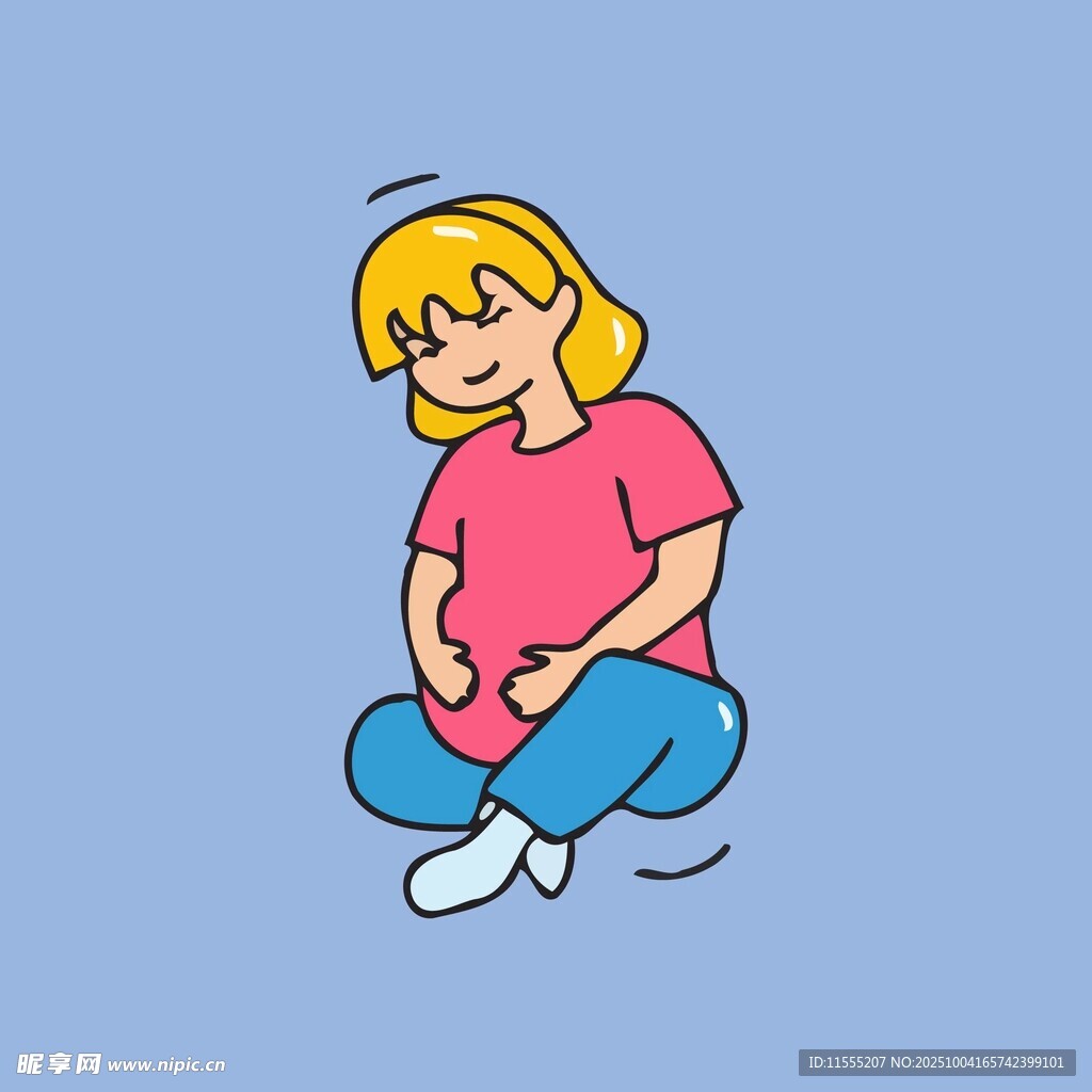 坐着的金发女孩