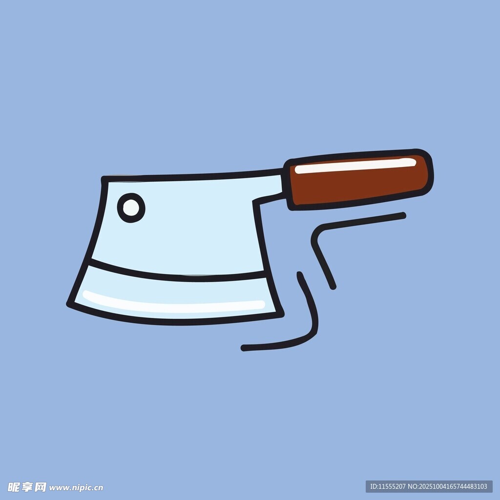 卡通风格的锋利菜刀