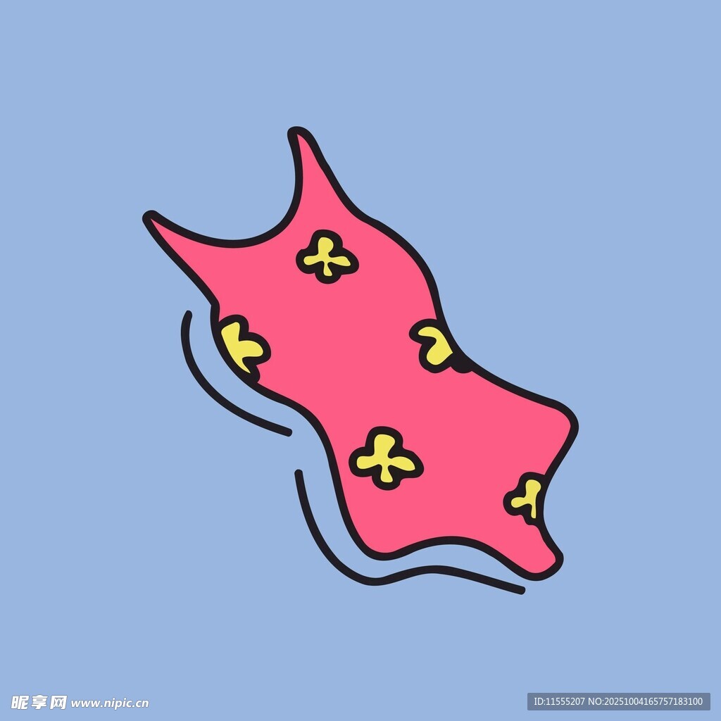 粉色蝴蝶图案的趣味形状