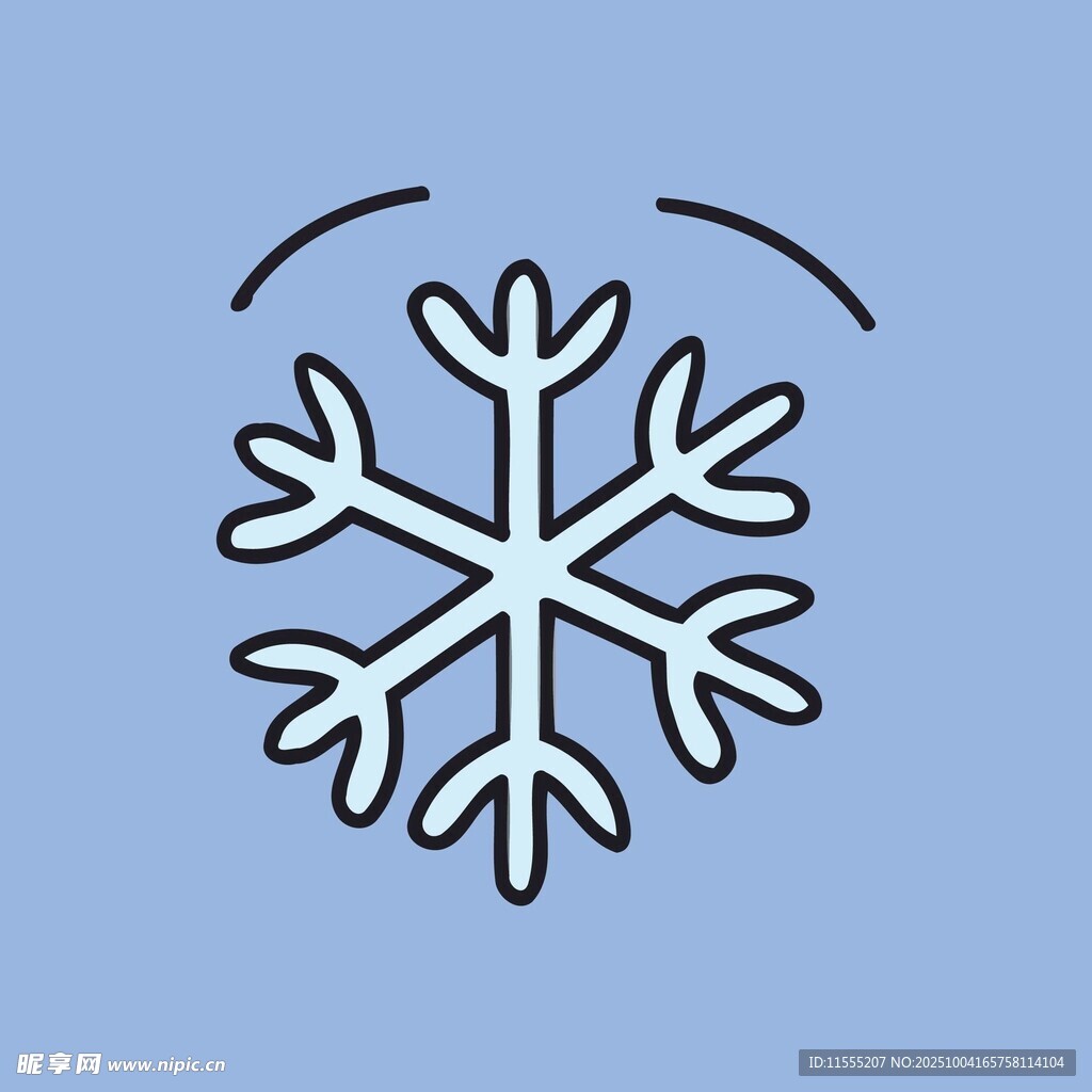 简约雪花图标