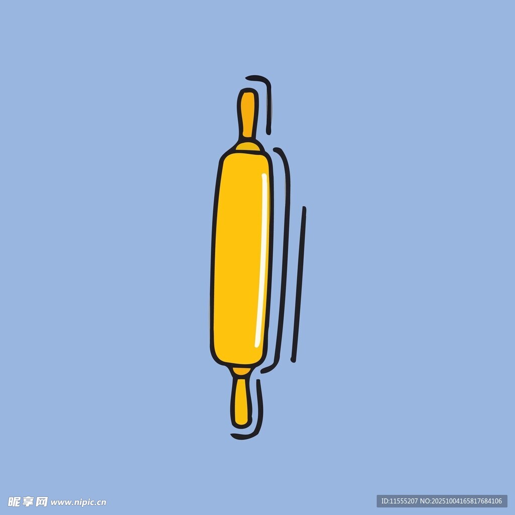 黄色擀面杖图标