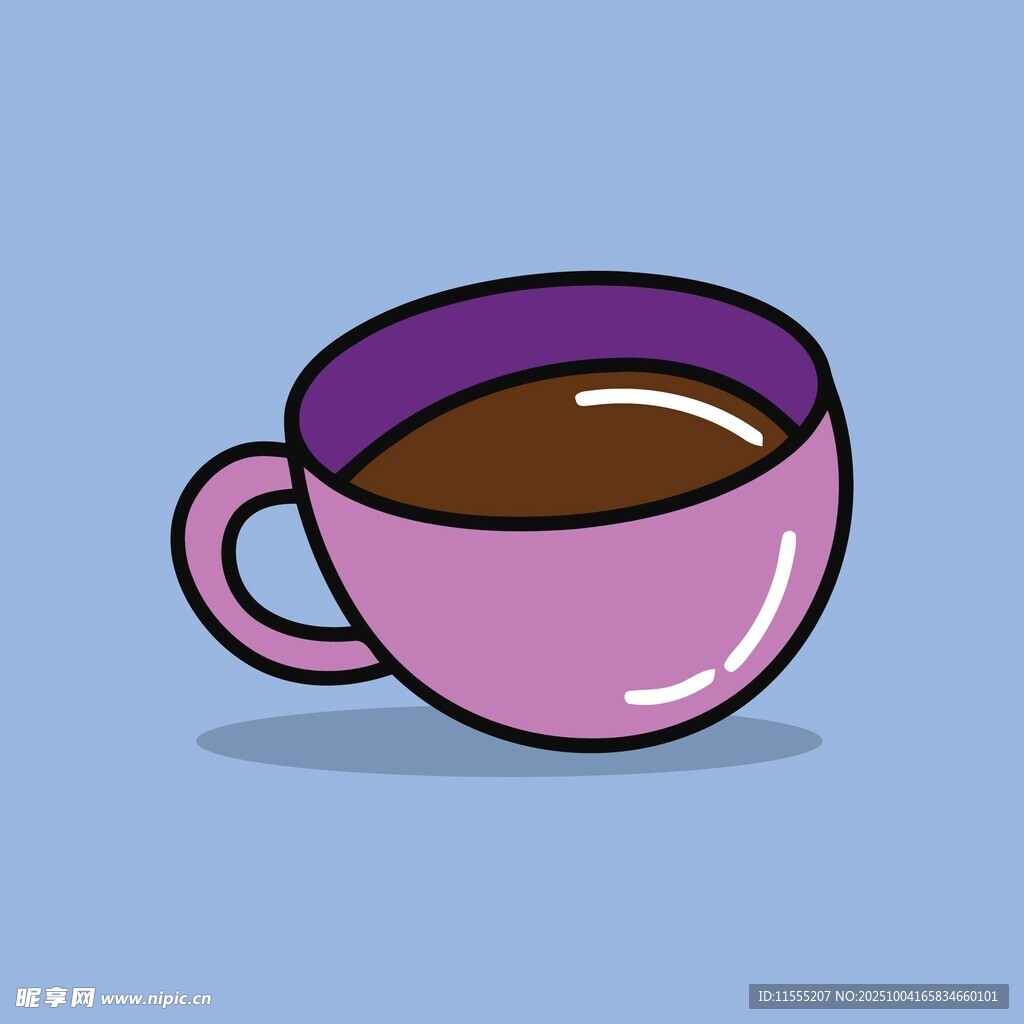 紫色杯子装的热饮