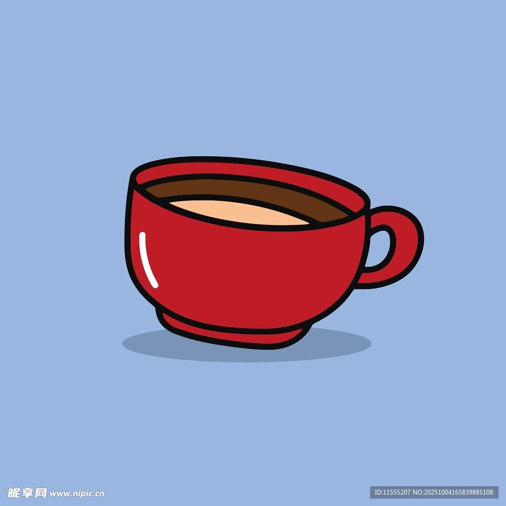 红色卡通咖啡杯