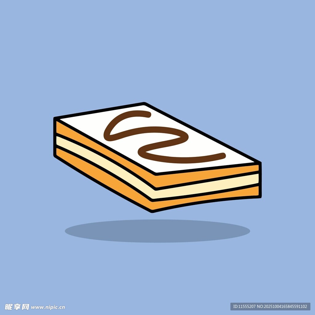 美味夹心蛋糕插画