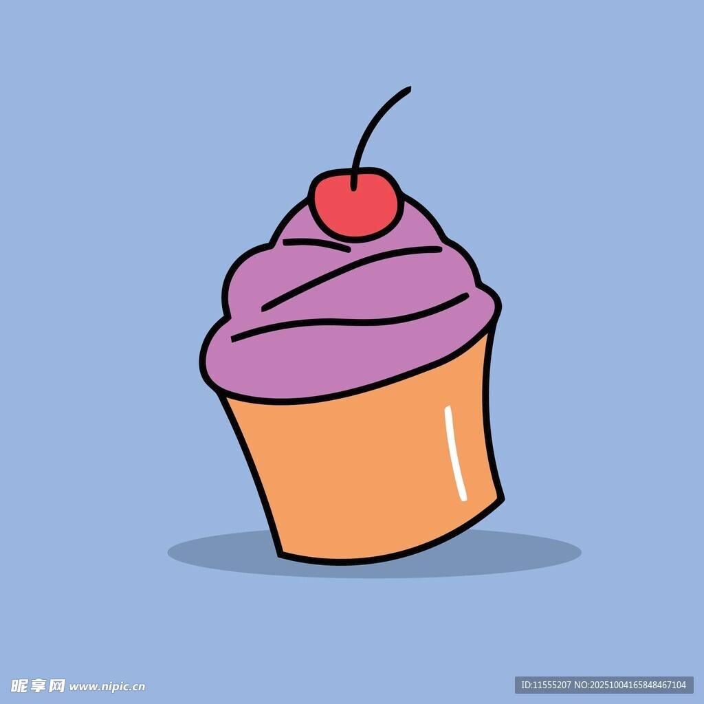 可爱卡通纸杯蛋糕