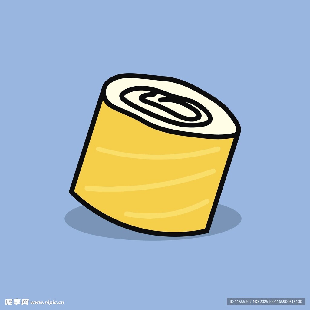 黄色罐头卡通形象