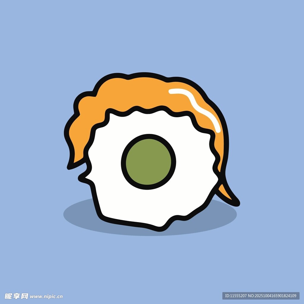 可爱卡通煎蛋形象