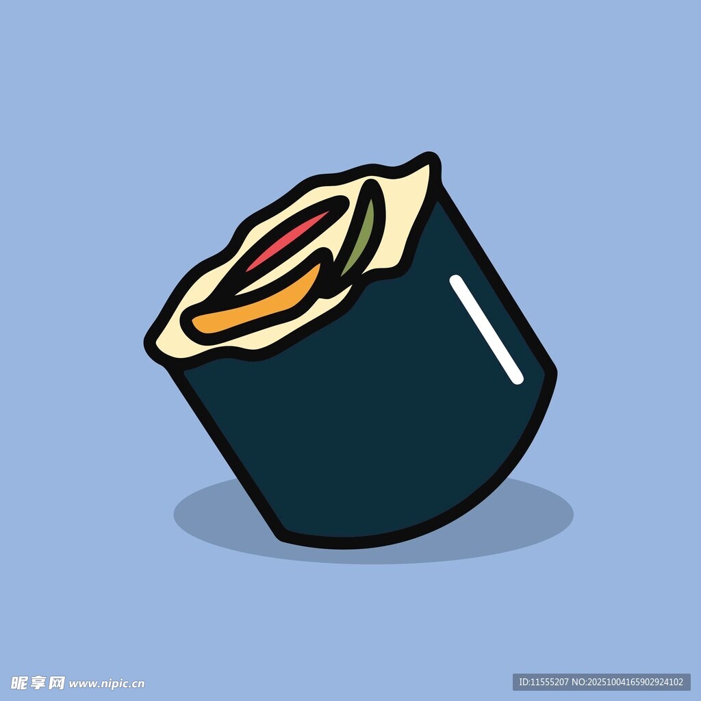 卡通风格寿司插画