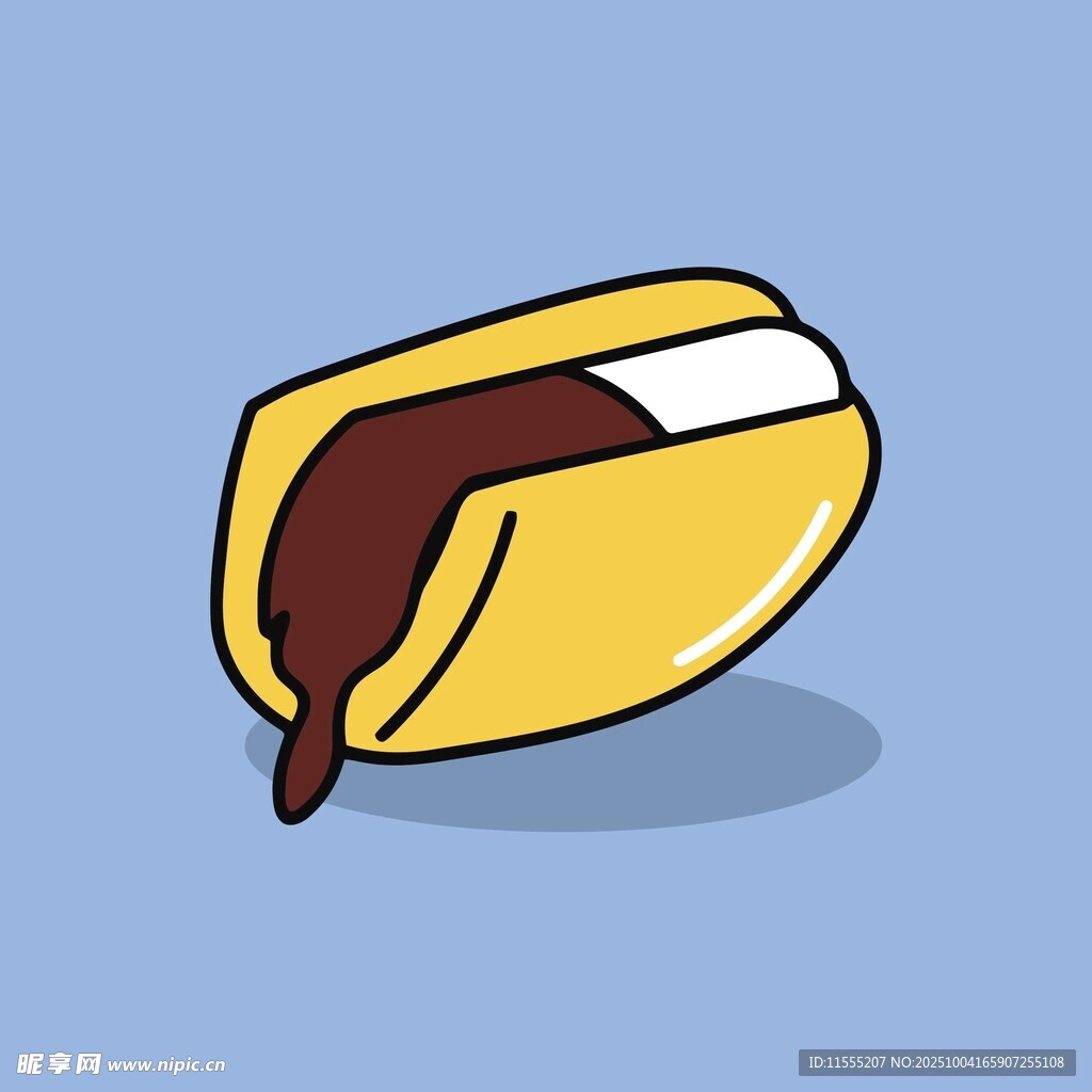 卡通风格夹心糕点插画