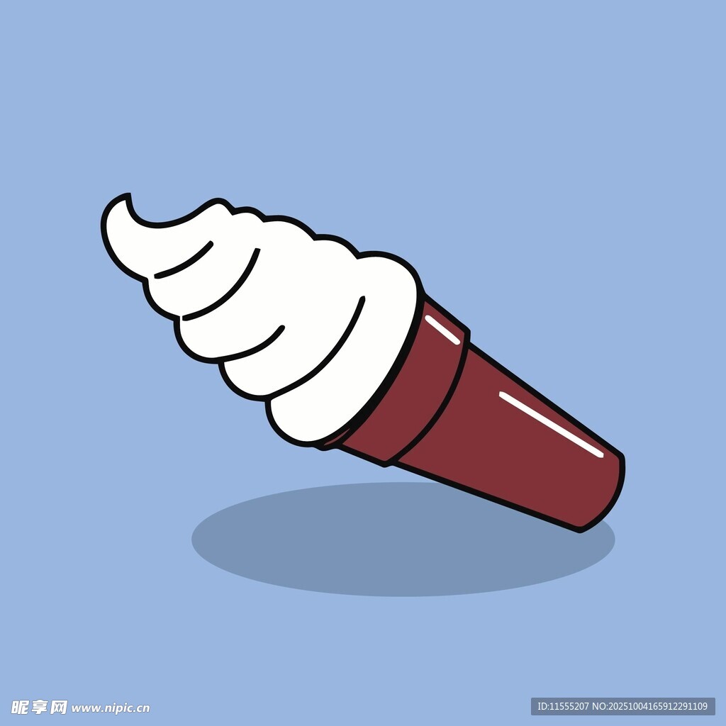 卡通风格的冰淇淋甜筒