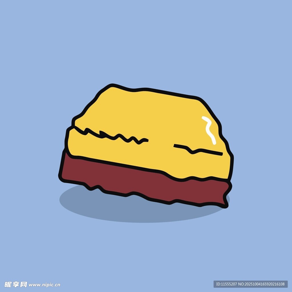卡通风格美味夹心糕点