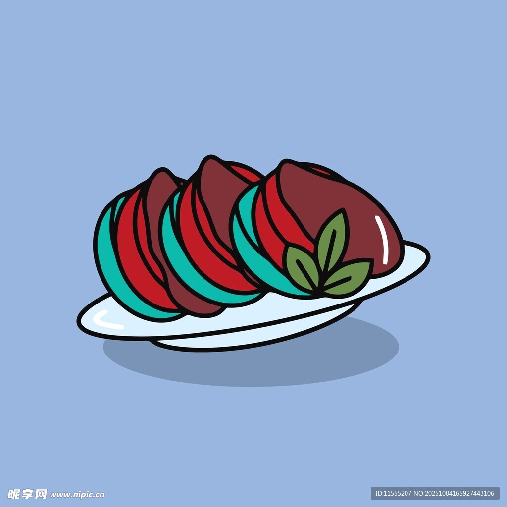 美味牛肉切片摆盘