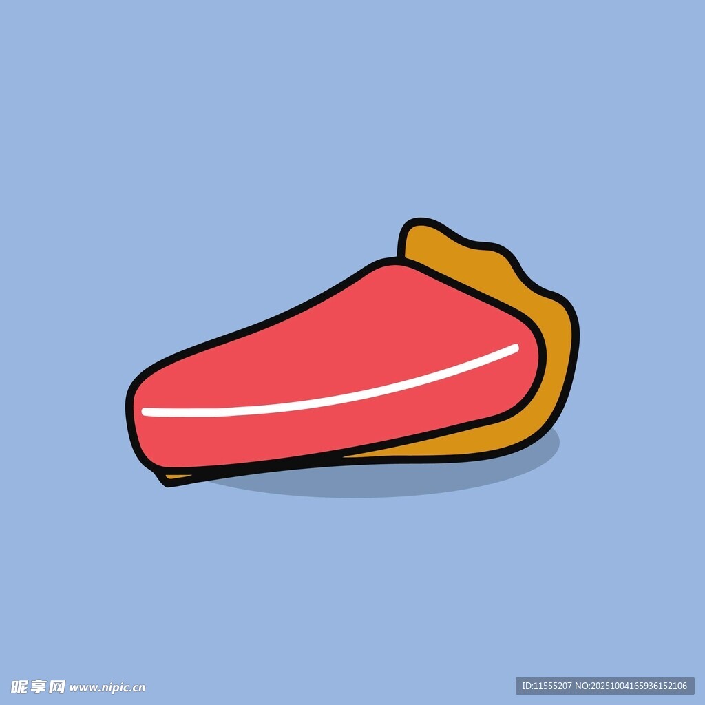 卡通风格红色鞋子插画