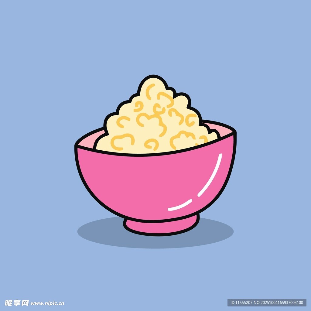 粉色碗中的爆米花