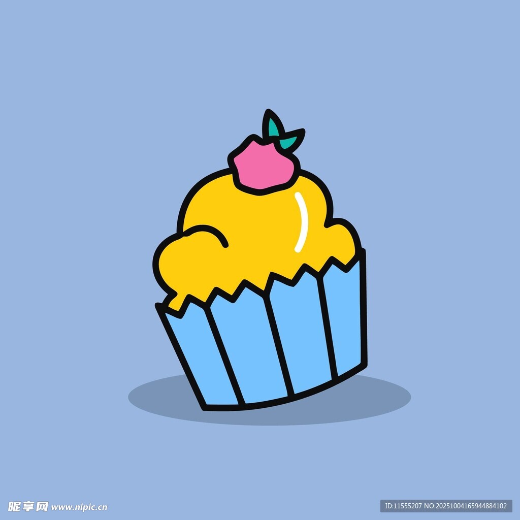 可爱卡通纸杯蛋糕